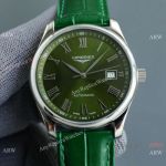 Swiss Copy Longines Master Collection 2824 Automatic 40mm Green Dial Leather Strap Men's Watch